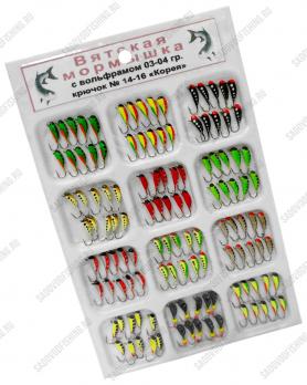 Мормышки вятские с вольфрамом 0.3гр-0.4гр 120шт