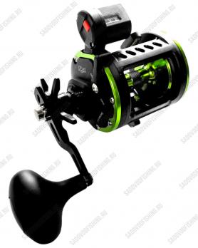 Катушка мультипликаторная Dayo Midori со счетчиком 4,1:1 2+1ВВ Зеленый