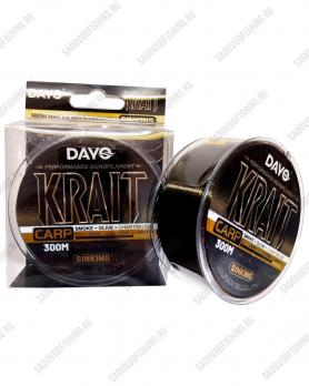 Леска монофильная Dayo Krait Carp 3D 300м 0,26мм-0,40мм