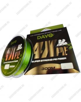 Плетеный шнур Dayo PE X4 0,12мм-0,40мм 300м Зелёный 10 пачек