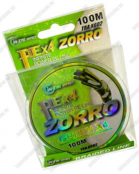 Шнур плетёный Jin Tai Zorro X602 100м 10шт Зелёный