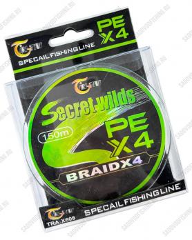 Шнур плетёный Jin Tai Secret Wilds PEX4 X608 150м 10шт
