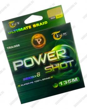 Шнур плетёный Jin Tai Power Shot X66 135м 10шт Зелёный