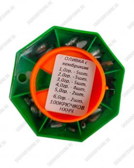 Набор грузил "Оливка" с кембриком 68гр Sale 2025