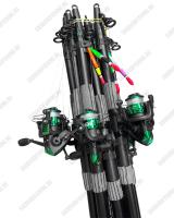 Спиннинг телескопичеcкий оснащенный 10шт