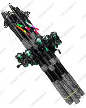 Спиннинг телескопичеcкий оснащенный 10шт