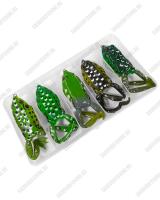 Набор приманок лягушек незацепляек Osprey в кейсе 55мм 15гр