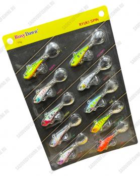 Набор Тейл-спиннер Rosy Dawn в блистере 15гр 10шт