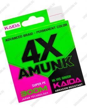 Шнур плетеный Kaida Amunk 4X PE X433 300м 0.12-0.30мм 10 пачек