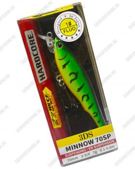 Воблер Rosy Dawn 3DS minnow 70SP 70мм 7гр