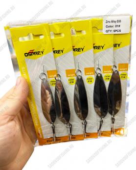 Блесна колеблющаяся Osprey Zinc Alloy E65 15гр 5шт