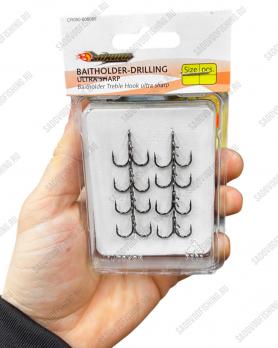 Крючок тройник Sokuda Baitholder-drilling Ultra Sharp №1-№2/0