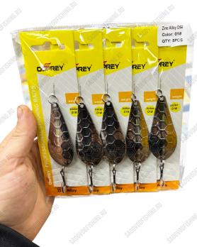 Блесна колеблющаяся Osprey Атом Zinc Alloy D64 24гр 5шт