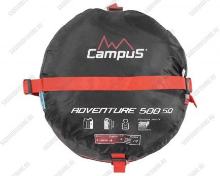 Спальный мешок Canadian Camper ADVENTURE 500SQ L-zip (одеяло -17С, 240X95см) (цвет black700/red200)