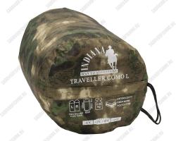Спальный мешок INDI Canadian Traveller Camo L-zip от -12 °C (одеяло с подголовником 230+35X90 см)