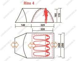 Палатка Canadian Camper RINO 4 Royal