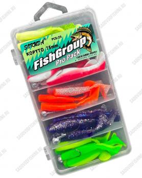 Набор силиконовых приманок Sokuda Fishgroup Pro Pack Kopyto 75мм 25шт