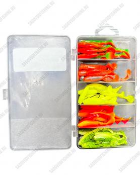 Набор силиконовых приманок Sokuda Fishgroup Pro Pack Kopyto 62мм 40шт