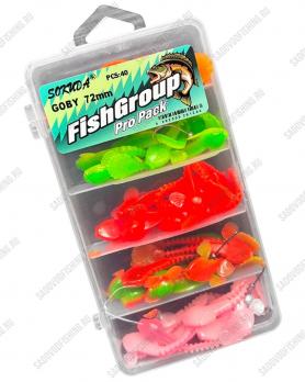 Набор силиконовых приманок Sokuda Fishgroup Pro Pack Goby 72мм 40шт