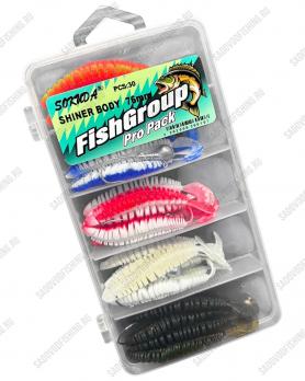Набор силиконовых приманок Sokuda Fishgroup Pro Shiner Body 76мм 30шт