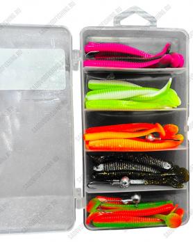 Набор силиконовых приманок Sokuda Fishgroup Pro Long John 79мм 30шт