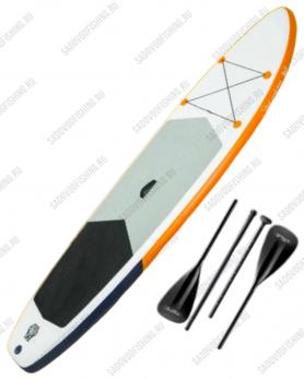 Сапборд двухслойный 3 Sharks Powerfans 335x84x15см Orange