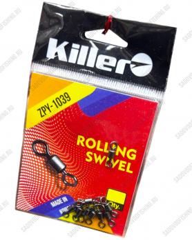 Вертлюг 3 Sharks Killer Rolling Swivel ZPY-1039 №1-№14 10 упаковок