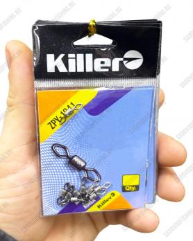 Вертлюг 3 Sharks Killer Diamond Rolling Swivel ZPY-1041 №5-№10 10 упаковок