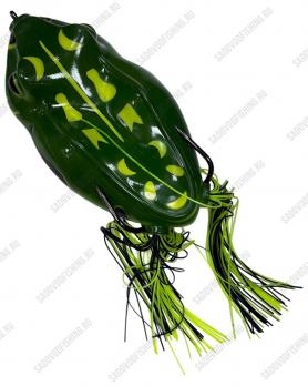 Лягушка незацепляйка Mega Brilliant King Frog 16см 110гр Тёмно-зелёный
