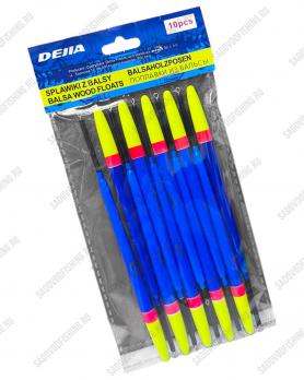 Поплавок бальсовый Dejia 1.5гр-5гр 10шт Синий